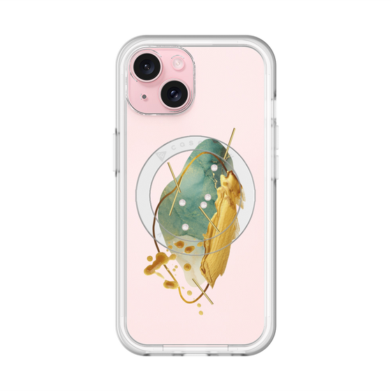 スリムプロテクションプレミアムケース with MagSafe［ Nuance Painting Green ］