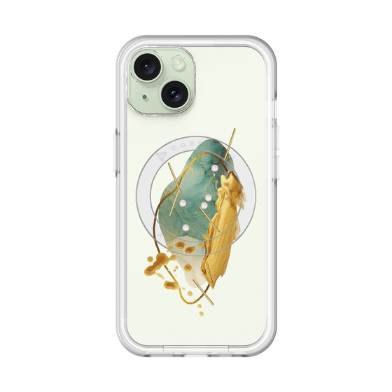 スリムプロテクションプレミアムケース with MagSafe［ Nuance Painting Green ］