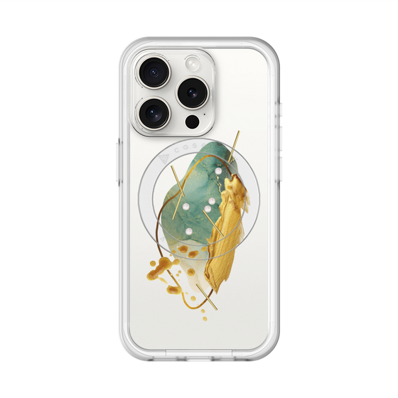 スリムプロテクションプレミアムケース with MagSafe［ Nuance Painting Green ］