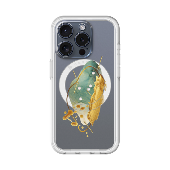 スリムプロテクションプレミアムケース with MagSafe［ Nuance Painting Green ］