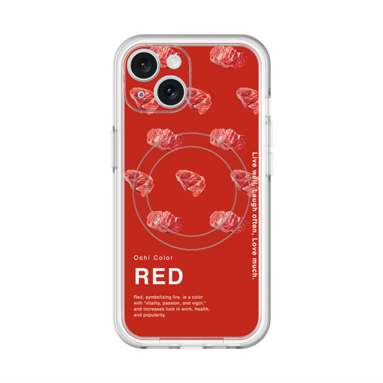 スリムプロテクションプレミアムケース with MagSafe［ RED-Meat ］
