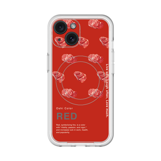 スリムプロテクションプレミアムケース with MagSafe［ RED-Meat ］