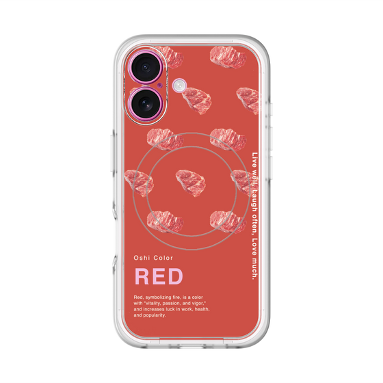 スリムプロテクションプレミアムケース with MagSafe［ RED-Meat ］