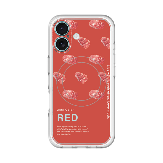 スリムプロテクションプレミアムケース with MagSafe［ RED-Meat ］
