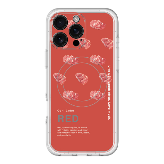 スリムプロテクションプレミアムケース with MagSafe［ RED-Meat ］