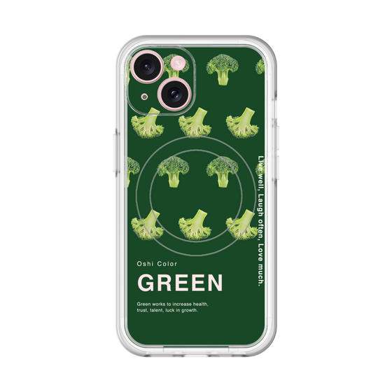 スリムプロテクションプレミアムケース with MagSafe［ GREEN-Broccoli ］