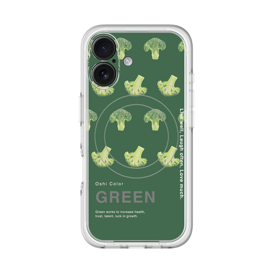 スリムプロテクションプレミアムケース with MagSafe［ GREEN-Broccoli ］