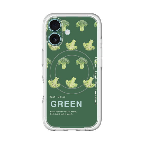 スリムプロテクションプレミアムケース with MagSafe［ GREEN-Broccoli ］