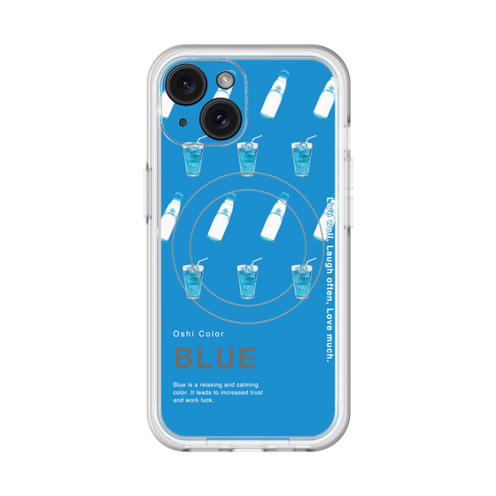 スリムプロテクションプレミアムケース with MagSafe［ BLUE-Ramune soda ］