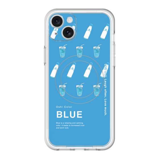 スリムプロテクションプレミアムケース with MagSafe［ BLUE-Ramune soda ］
