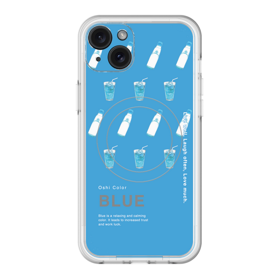 スリムプロテクションプレミアムケース with MagSafe［ BLUE-Ramune soda ］