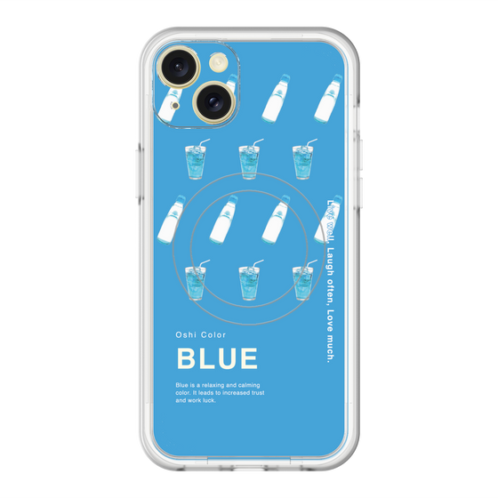 スリムプロテクションプレミアムケース with MagSafe［ BLUE-Ramune soda ］