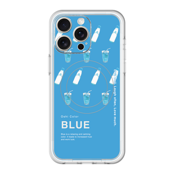 スリムプロテクションプレミアムケース with MagSafe［ BLUE-Ramune soda ］