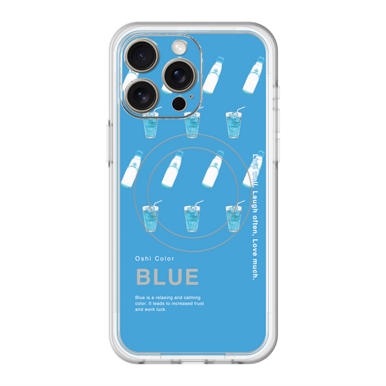 スリムプロテクションプレミアムケース with MagSafe［ BLUE-Ramune soda ］