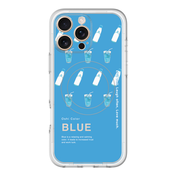 スリムプロテクションプレミアムケース with MagSafe［ BLUE-Ramune soda ］