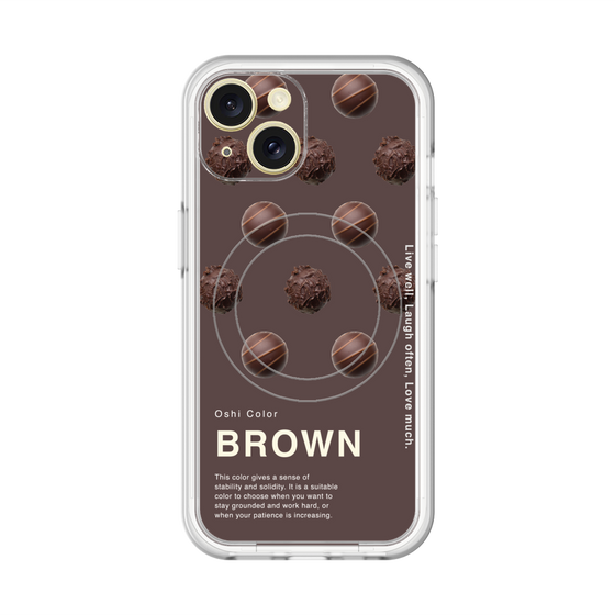 スリムプロテクションプレミアムケース with MagSafe［ BROWN-Chocolate ］