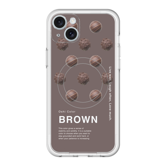 スリムプロテクションプレミアムケース with MagSafe［ BROWN-Chocolate ］