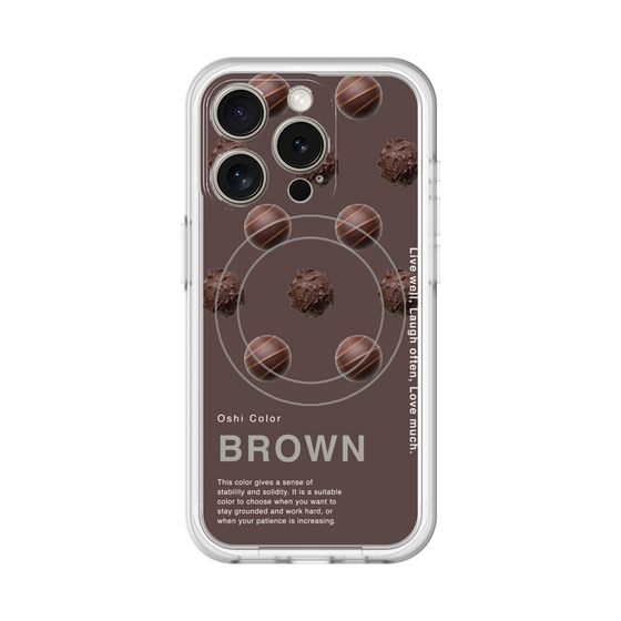スリムプロテクションプレミアムケース with MagSafe［ BROWN-Chocolate ］