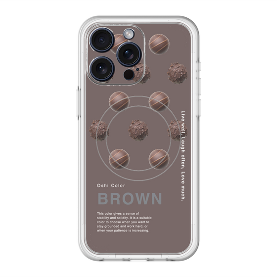 スリムプロテクションプレミアムケース with MagSafe［ BROWN-Chocolate ］