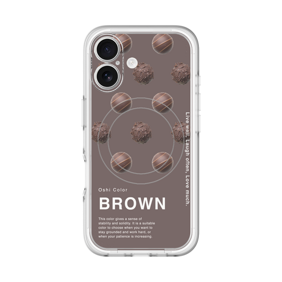 スリムプロテクションプレミアムケース with MagSafe［ BROWN-Chocolate ］