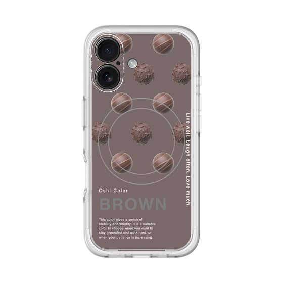 スリムプロテクションプレミアムケース with MagSafe［ BROWN-Chocolate ］