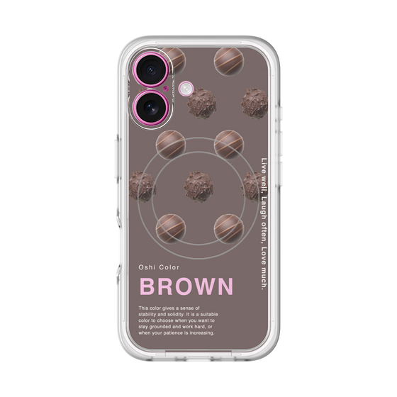 スリムプロテクションプレミアムケース with MagSafe［ BROWN-Chocolate ］