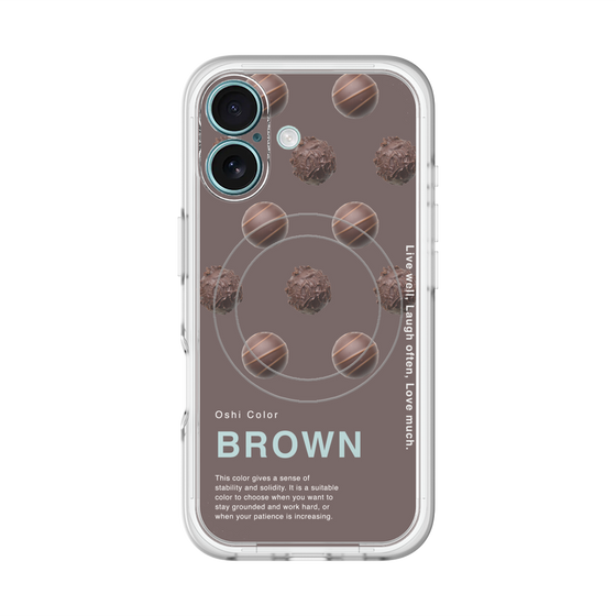 スリムプロテクションプレミアムケース with MagSafe［ BROWN-Chocolate ］