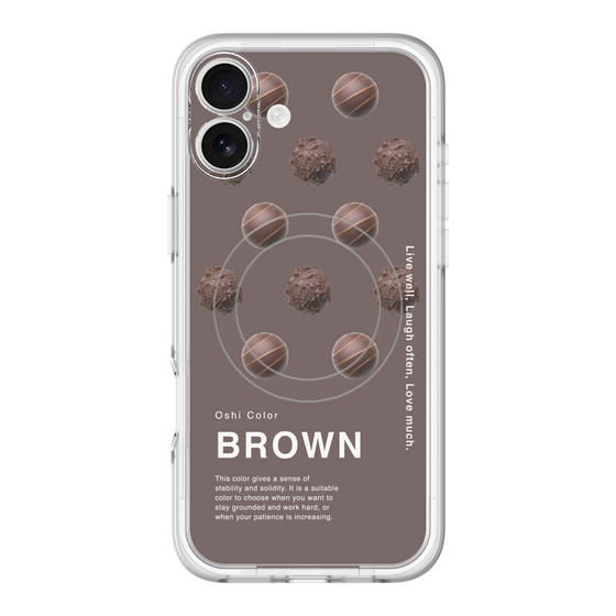 スリムプロテクションプレミアムケース with MagSafe［ BROWN-Chocolate ］