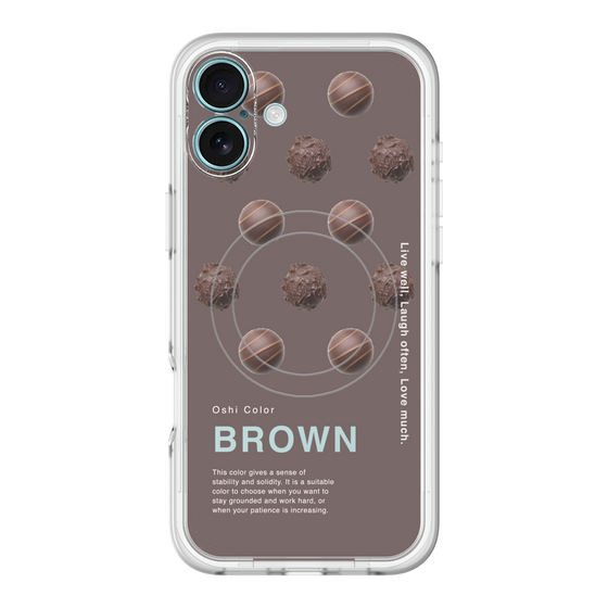 スリムプロテクションプレミアムケース with MagSafe［ BROWN-Chocolate ］