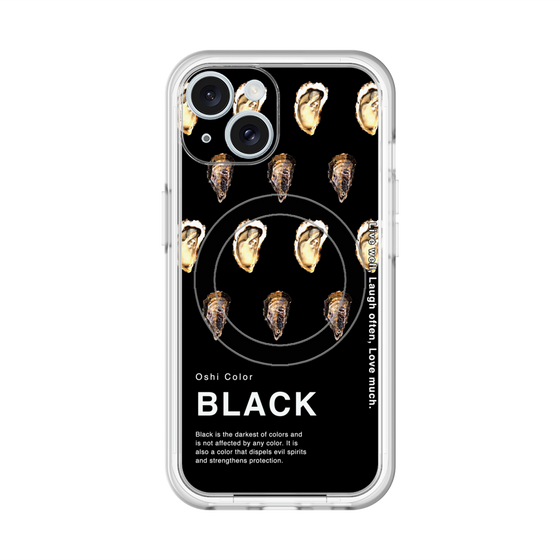 スリムプロテクションプレミアムケース with MagSafe［ BLACK-Oyster ］