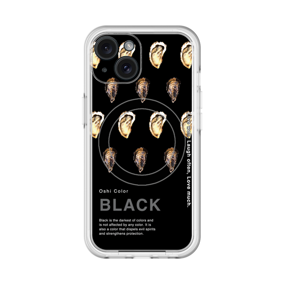 スリムプロテクションプレミアムケース with MagSafe［ BLACK-Oyster ］