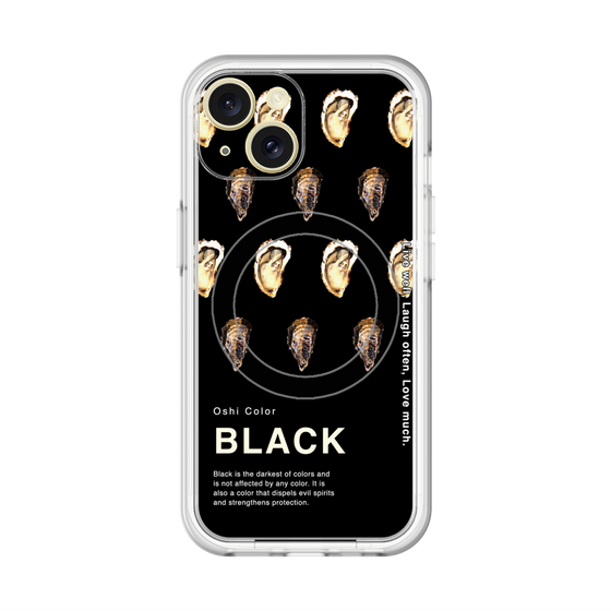 スリムプロテクションプレミアムケース with MagSafe［ BLACK-Oyster ］