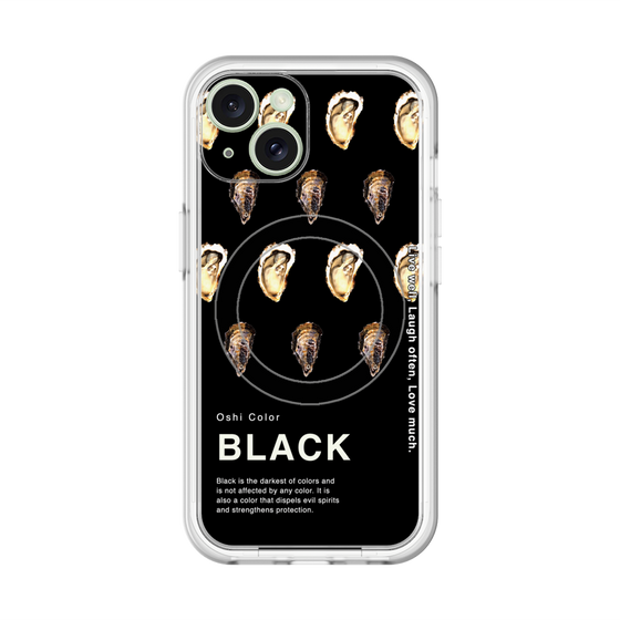スリムプロテクションプレミアムケース with MagSafe［ BLACK-Oyster ］