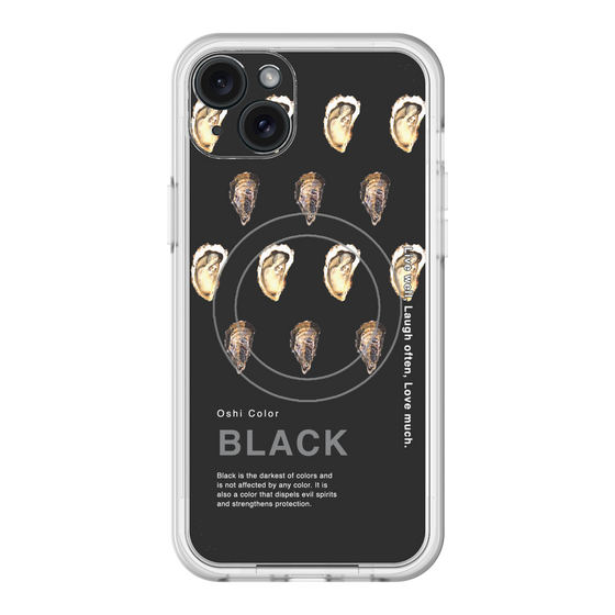 スリムプロテクションプレミアムケース with MagSafe［ BLACK-Oyster ］