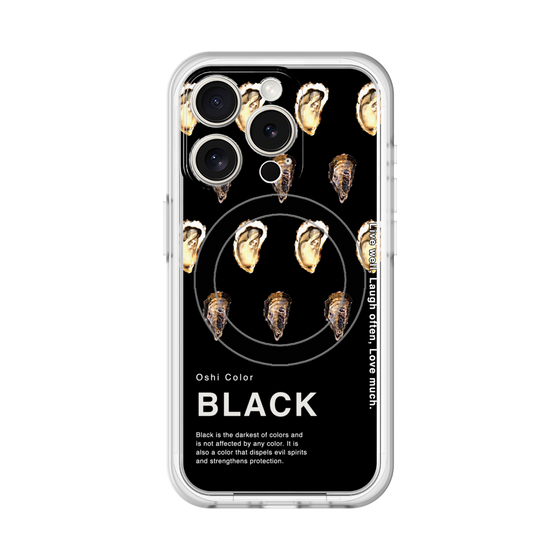 スリムプロテクションプレミアムケース with MagSafe［ BLACK-Oyster ］