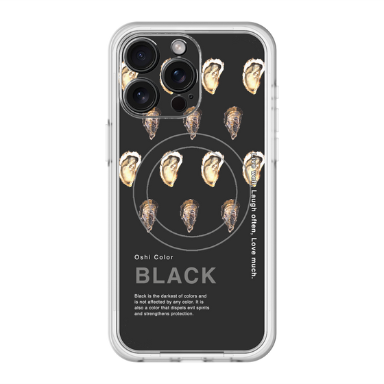 スリムプロテクションプレミアムケース with MagSafe［ BLACK-Oyster ］
