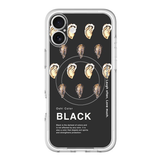 スリムプロテクションプレミアムケース with MagSafe［ BLACK-Oyster ］
