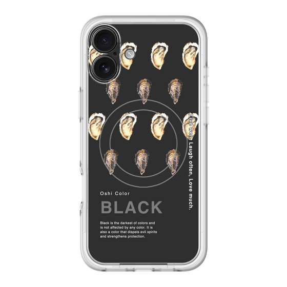 スリムプロテクションプレミアムケース with MagSafe［ BLACK-Oyster ］