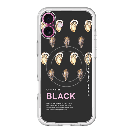 スリムプロテクションプレミアムケース with MagSafe［ BLACK-Oyster ］