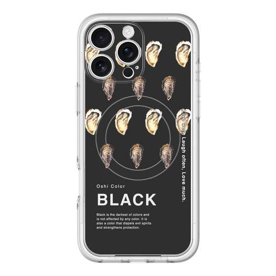 スリムプロテクションプレミアムケース with MagSafe［ BLACK-Oyster ］