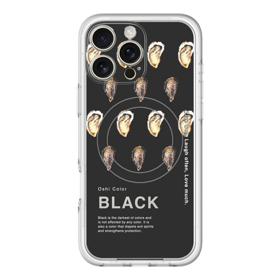 スリムプロテクションプレミアムケース with MagSafe［ BLACK-Oyster ］