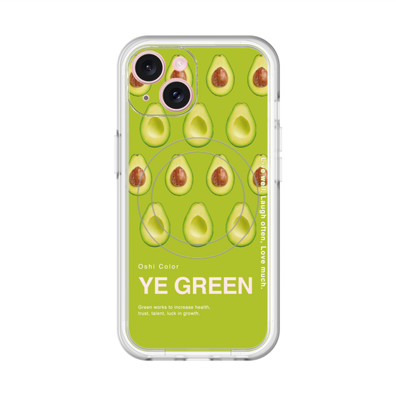 スリムプロテクションプレミアムケース with MagSafe［ YE GREEN-Avocado ］