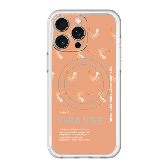 スリムプロテクションプレミアムケース with MagSafe［ ORANGE-Shrimp ］