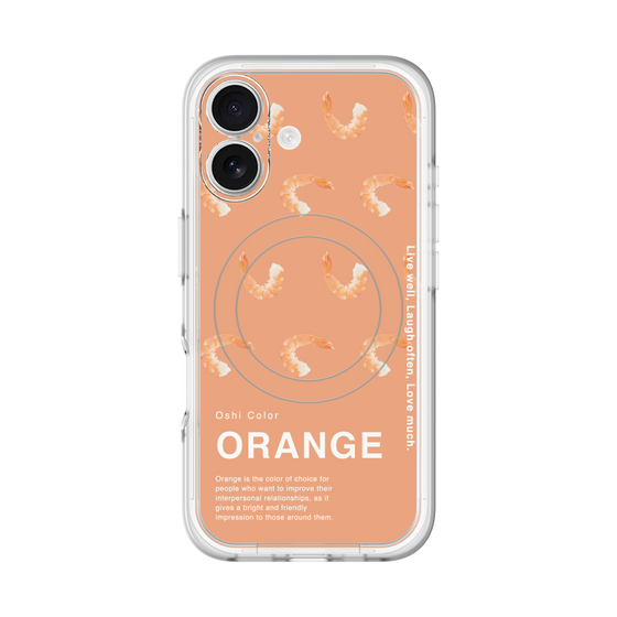 スリムプロテクションプレミアムケース with MagSafe［ ORANGE-Shrimp ］