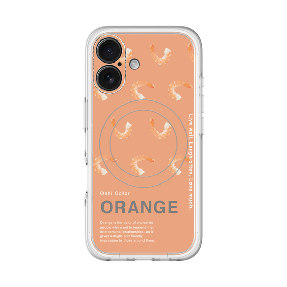 スリムプロテクションプレミアムケース with MagSafe［ ORANGE-Shrimp ］