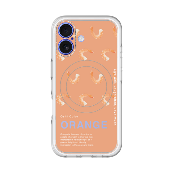 スリムプロテクションプレミアムケース with MagSafe［ ORANGE-Shrimp ］