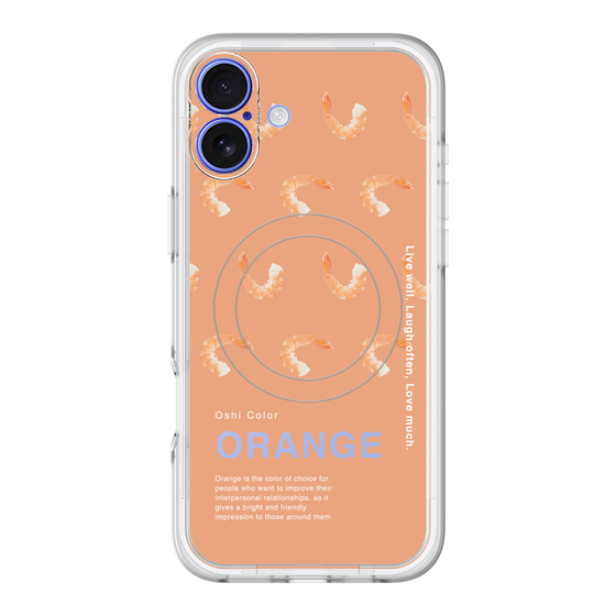 スリムプロテクションプレミアムケース with MagSafe［ ORANGE-Shrimp ］