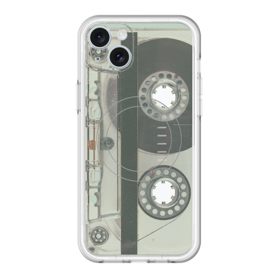 スリムプロテクションプレミアムケース with MagSafe［ RETORO CASSETTE TAPE - Skeleton Blue ］