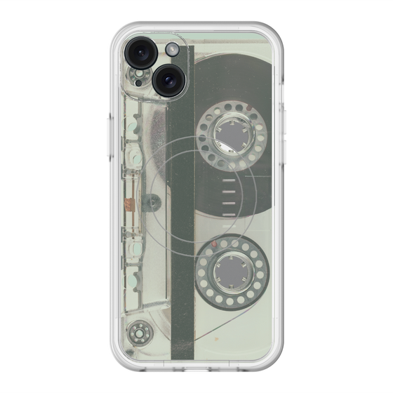 スリムプロテクションプレミアムケース with MagSafe［ RETORO CASSETTE TAPE - Skeleton Blue ］