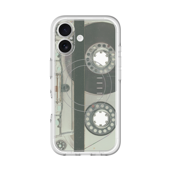 スリムプロテクションプレミアムケース with MagSafe［ RETORO CASSETTE TAPE - Skeleton Blue ］